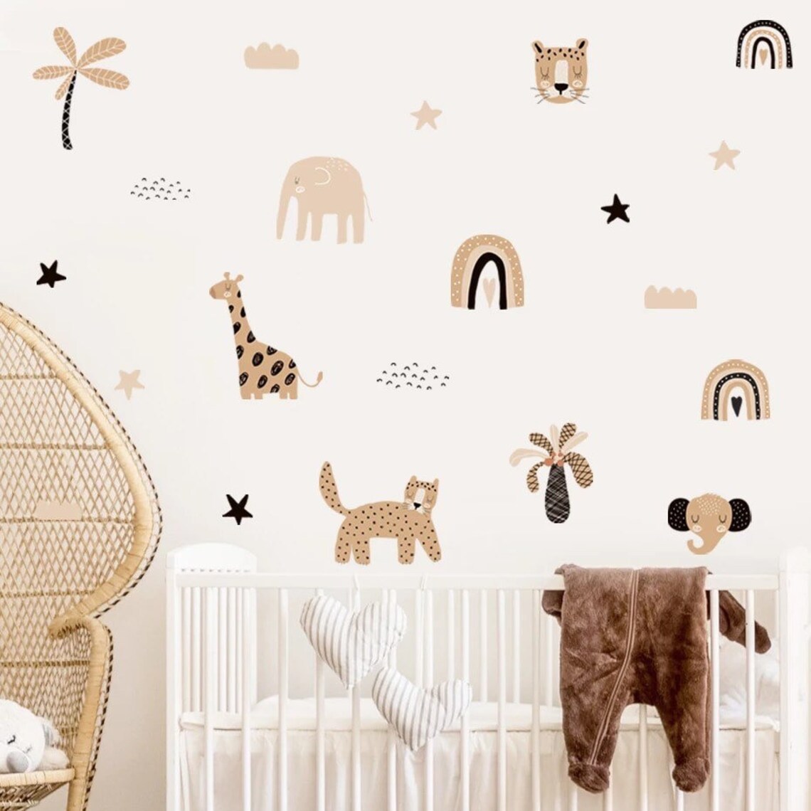 โบโฮการ์ตูนสายรุ้งดาวน่ารักหน้ - Baby Nursery Decor Boy บทวิจารณ์และราคา